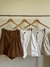 Shorts em linho - Cru, marrom e off white - loja online