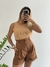 Shorts em linho - Cru, marrom e off white - comprar online