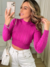 BLUSA CROPPED MANGA LONGA TRICO TENDENCIA FASHION CASUAL - comprar online