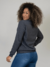 BLUSA MOLETOM FEMININA FLANELADA BASICA GRAFITE - comprar online