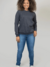 BLUSA MOLETOM FEMININA FLANELADA BASICA GRAFITE - BMODAS
