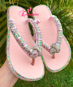 Havaianas Top rosa claro tira grossa Fini