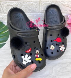 Babuche preto Minnie/Mickey - comprar online