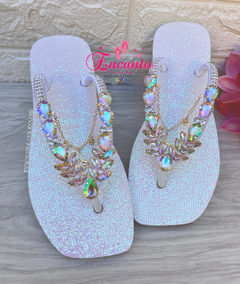 Slin Square branca glitter Sereia boreal - comprar online