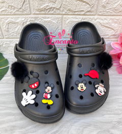 Babuche preto Minnie/Mickey