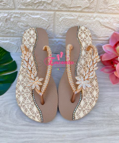 Slin rose gold corte/folhagens