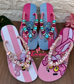Slin glitter Stitch rosa e azul na internet