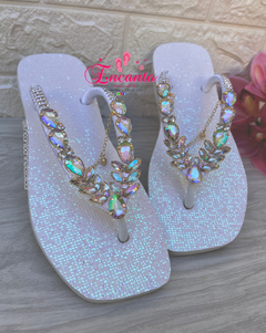 Slin Square branca glitter Sereia boreal