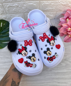 Babuche Branco Minnie/Mickey - comprar online