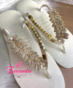 Slin Branca com glitter folhagens e nome! - comprar online