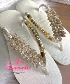 Slin Branca com glitter folhagens e nome! - comprar online