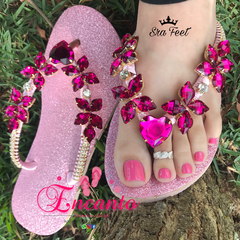 Slin glitter rosa bebe com peça lemon pink na internet