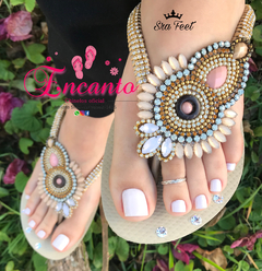 Slin areia com mandala bege