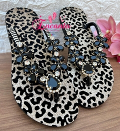 Modelo Slin animal print/peça revoada preto - comprar online