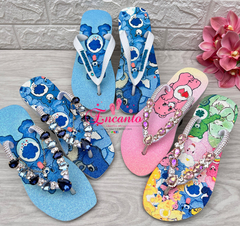 Modelo Top estampa Ursinhos Carinhosos azul - Encanto Chinelos Oficial