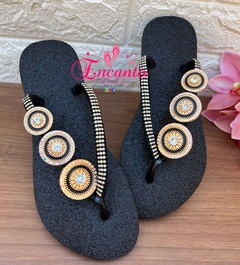Slin glitter preta mandala