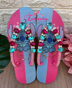 Slin glitter Stitch rosa e azul - comprar online