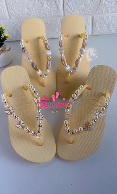 Slin amarelo bebê borboleta com pérolas - comprar online