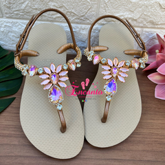 Sandalia Twist areia cocar rosé - comprar online