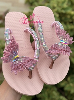Slin rosa Ballet com strass meia cana boreal