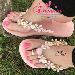Slin rosa ballet com margarida rosa na internet