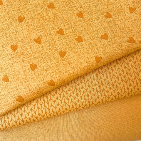 Kit 3 estampas tecido tricoline laranja Fernando Maluhy