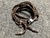 2 Terminales Espiral, 1 Pasador Espiral con Argolla y 1 Dije Estrella, de Plata 925 & Crossbody Cuero Genuino tres cabos a mano, Marrón/Negro.-CP33 - online store