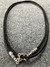 Lujoso Crossbody/Collar/Pulsera de Plata Esterlina 925 & Cuerda Elástica Negra.- P11