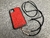Funda/Soporte Cuero para iPhone/Samsung. 2 Terminales Cuerda, 2 Eslabones y 6 Argollas, de Plata 925 & Crossbody/Collar Cuerda Elástica Negra.- KC29
