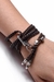 2 Terminales Cuerda y 2 Calaveras, todos de Plata Esterlina 925 maciza & Crossbody/Collar de Cuero Genuino con tres cabos dobles, Marrón o Negro.-CP30 - B|A|B Leather Goods