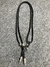 2 Terminales Cuerda y 2 Calaveras, todos de Plata Esterlina 925 maciza & Crossbody/Collar de Cuero Genuino con tres cabos dobles, Marrón o Negro.-CP30
