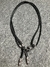2 Terminales Cuerda y 2 Pasadores Cuerda, todos de Plata 925 & Crossbody/Collar/Pulsera Cuero Genuino tres cabos trenzados a mano, Marrón/Negro.- CP42