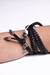 Funda/Soporte Samsung. 2 Terminales Espiral, 1 Pasador Espiral con Argolla y 1 Pendiente Estrella, de Plata 925 & Crossbody, Marrón o Negro.- KC33S