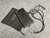 Imagen de Funda/Soporte Cuero para iPhone/Samsung. 2 Terminales Cuerda, 2 Eslabones y 6 Argollas, de Plata 925 & Crossbody/Collar Cuerda Elástica Negra.- KC29