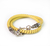 Lujosa Correa/Gargantilla/Pulsera de Plata Esterlina 925 & Cuero Espiral trenzado a mano.- P01