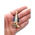 Enfeite Imagem de Nossa Senhora Aparecida dupla face, metal dourado, adesivo auto colante - comprar online