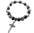 Pulseiras Hematita Medalhas Fé Crucifixo São Bento - comprar online