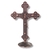 Crucifixo Pedestal Em Metal Bronze Envelhecido Cruz Medalha De São Bento 14cm na internet