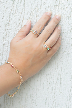 Pulseira Borboletas Coloridas - Semijoias e Joias | Mon Blanc Semijoias