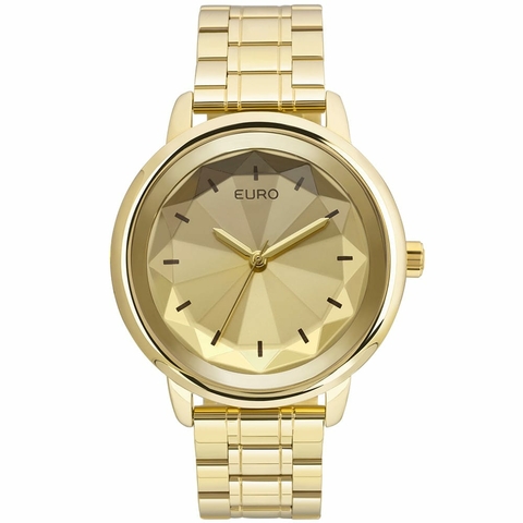 Relógio Euro Feminino Flash Facetado EUY121E6DC/4D Dourado