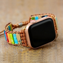 Pulseira de relógio Apple de pedra natural 38 mm/45 mm Bohemia com contas pulse en internet