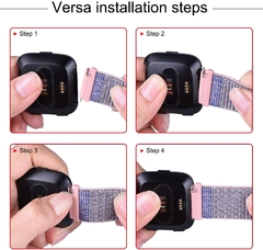 Pulseira de nylon para banda Fitbit Versa/Lite/Versa2 Substituição de relógio