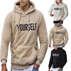 2021 Gothic Men Cotton Fleece Hoodies Letter Print Sweatshirt Manga Longa Lã To