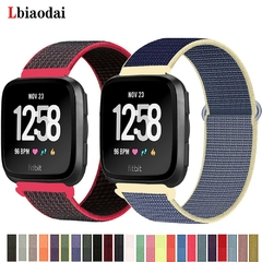 Pulseira de nylon para banda Fitbit Versa/Lite/Versa2 Substituição de relógio