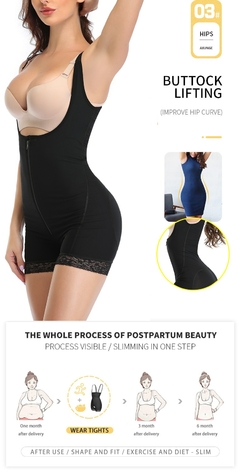 Imagen de Body modelador feminino com controle de barriga Fajas Colombianas Modelador corp