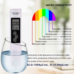 Imagen de 3 em 1 TDS/Temp/EC Medidor de Qualidade da Água Caneta Testador TDS/EC Tester 0
