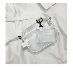 Bolsa feminina casual translúcida translúcida em PVC transparente bolsa de omb en internet