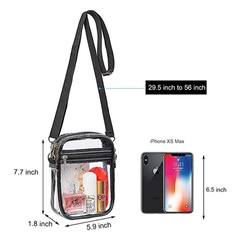 Bolsa feminina casual translúcida translúcida em PVC transparente bolsa de omb - tienda online
