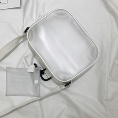 Bolsa feminina casual translúcida translúcida em PVC transparente bolsa de omb - Achadinhos Bombando