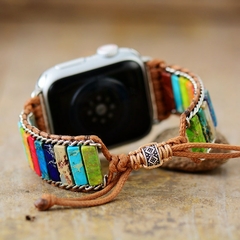 Pulseira de relógio Apple de pedra natural 38 mm/45 mm Bohemia com contas pulse - comprar online